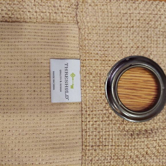 Threshold thick blockout beige/tan curtains. 2 panels. Size W54xL82 Home Decor - Picture 5 of 6